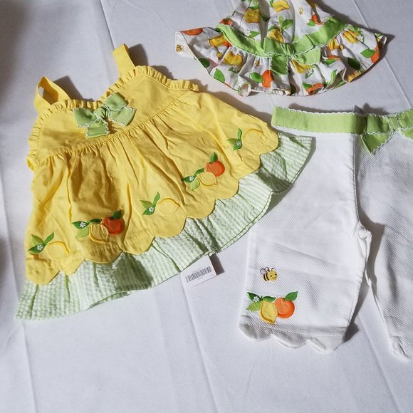 Gymboree Lemon Bumblebee NWT 12-18 month Summer Outfit. - Picture 2 of 5